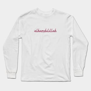 alhamdulillah - maroon red Long Sleeve T-Shirt